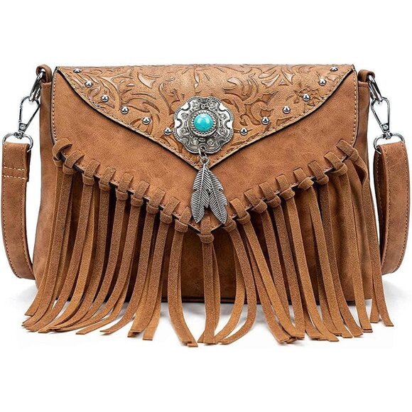 Small Crossbody Bags for Women Crossbody Handbag Fringe Purse Tassel Shoulder Ba
